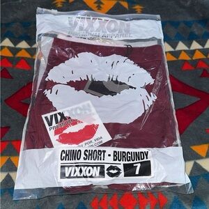 Burgundy Chino Shorts for Women